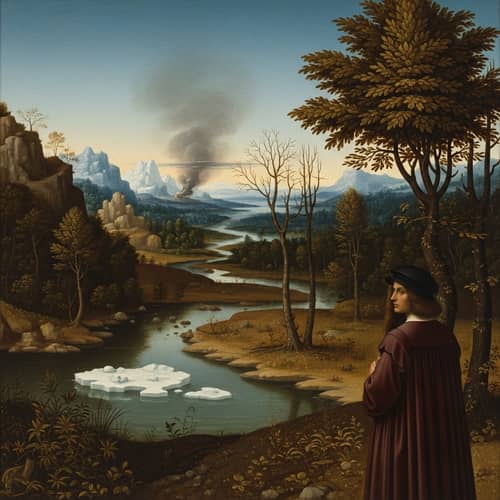 Global Warming Illustration: Leonardo da Vinci Style