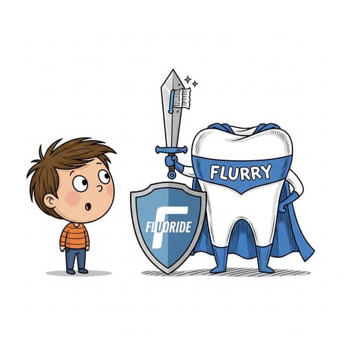 Enchanting Dental Health Tale: Gallant Fluoride Warrior