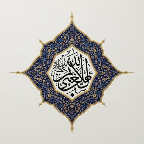 Islamic Calligraphy Masterpiece - Ancient Manuscript Design