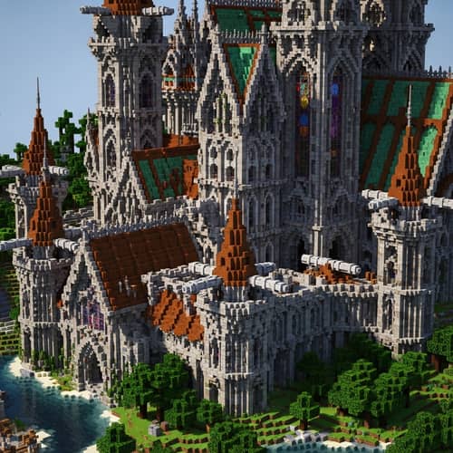 Modern Medieval Gothic Castle in Minecraft | High Definition