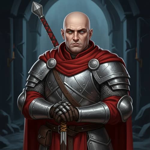Fantasy Dungeons and Dragons Cleric Character Portrait