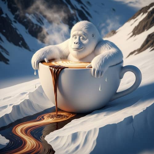 Yeti Foam Bath in Giant Latte | Coffee Wonderland