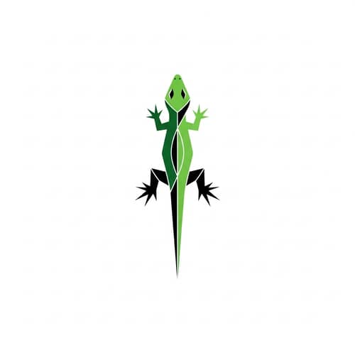 Minimalist Lizard Logo Design - Abstract Symbol