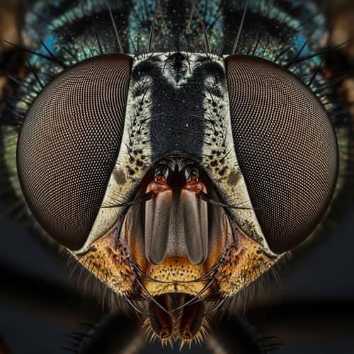 Detailed Fly's Eyes Image - Capturing Nature's Beauty