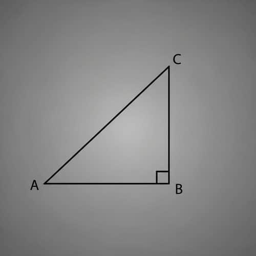 Straight Angled Triangle ABC | Geometric Image