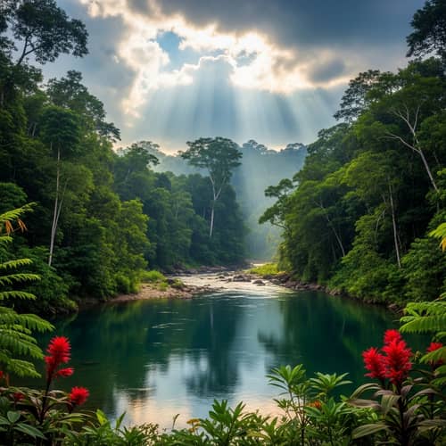Pristine Rainforest | Crystal Clear River, Lofty Canopies, Lush Vegetation