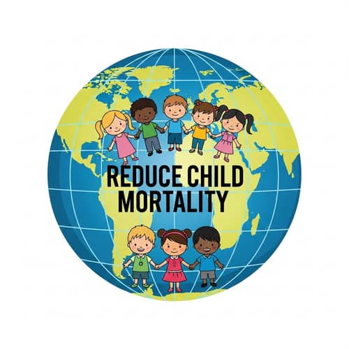 Reduce Child Mortality Logo - Global Kids Unity Design