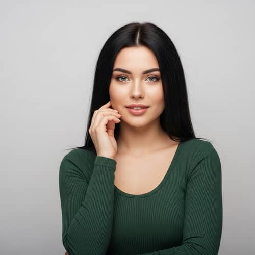 Radiant Beauty: Attractive Female with Elegant Style