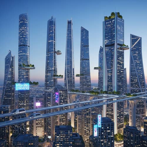 Futuristic Urban Skyline | Cityscape with Modern Architecture