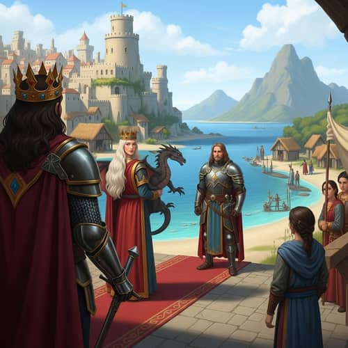 Historic Crowning Ceremony and Northern Rebellion in a Fantasy Realm