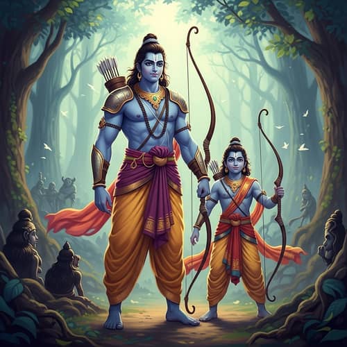 Rama and Lakshman - Epic Scene in Ramayana