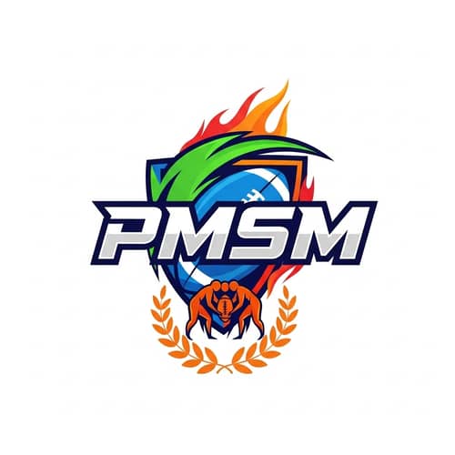 Dynamic PMSM Football Team Logo Design