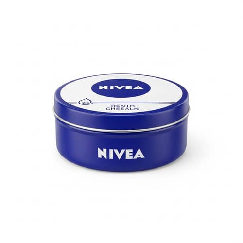 Classic Nivea Skincare Product in Retro Style