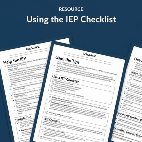 IEP Checklist Resource Page: Tips, Bullet Points & Checklists