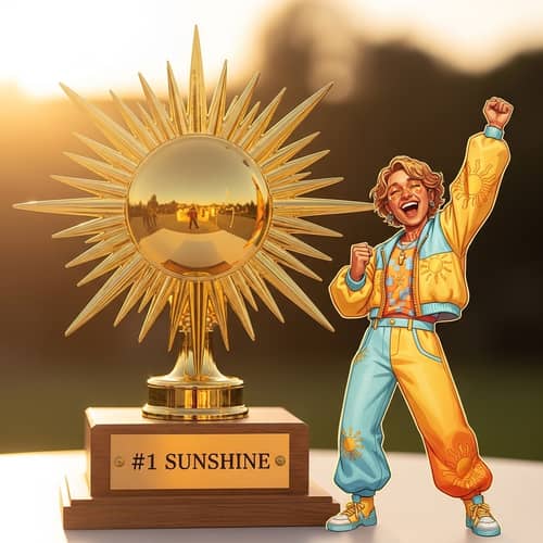 #1 Sunshine Trophy - Celebrate Joy and Positivity