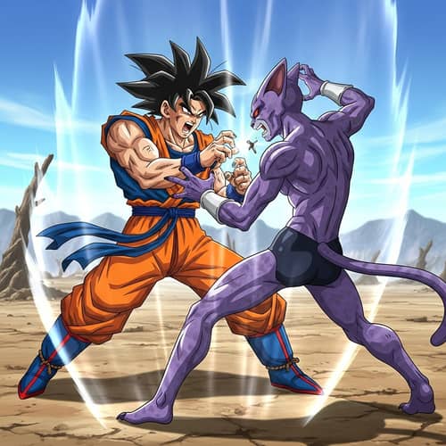 Intense Martial Artist Combat in Barren Wasteland