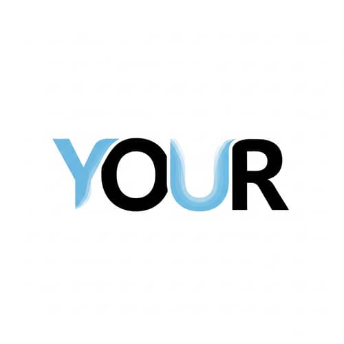 Modern Logo Design with 'YOU' Letters in Blue, Black, White