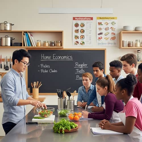 Contemporary Home Economics Teaching Scene | Healthy Salad Preparation Demo
