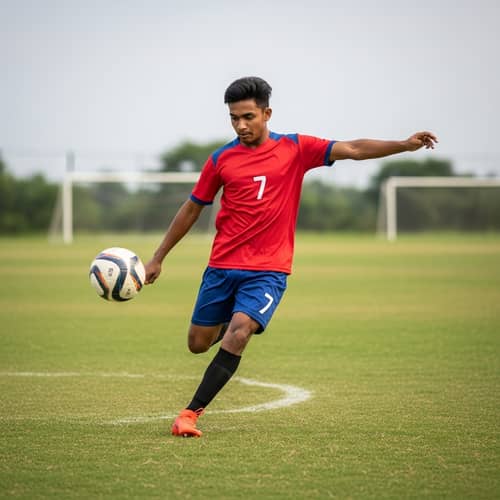 Young South Asian Man Football Action | Exciting Goal Moment