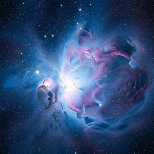 Cosmic Nebula: Vibrant Blues and Mesmerizing Purples