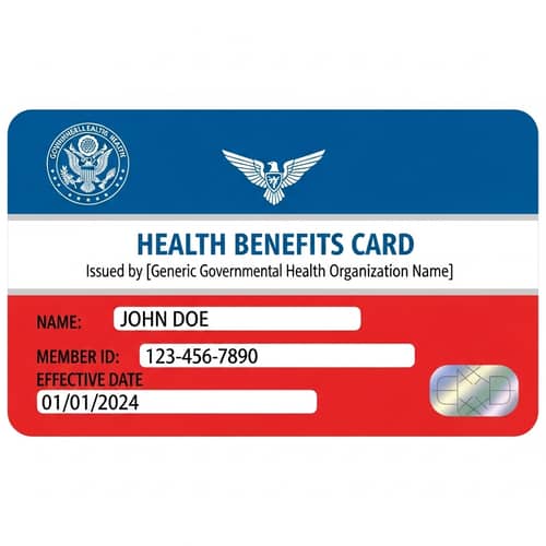 Governmental Health Benefit Card - Medicare Style Design