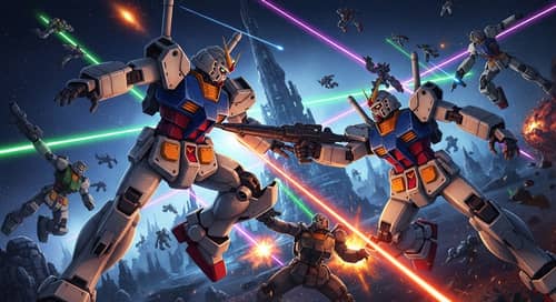 Epic Space Battle: Sinanju vs. Gundams | Anime-inspired Warfare