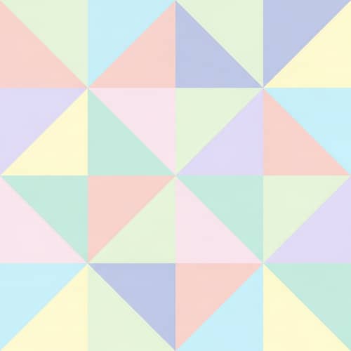 Pastel Geometric Tessellated Triangles | Soft Color Palette