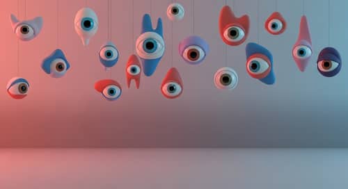 Captivating 3D Collection of Abstract Eyes | Suspended Vision