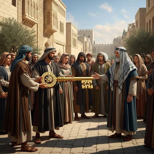 Peaceful Surrender of Jerusalem to Caliph Umar
