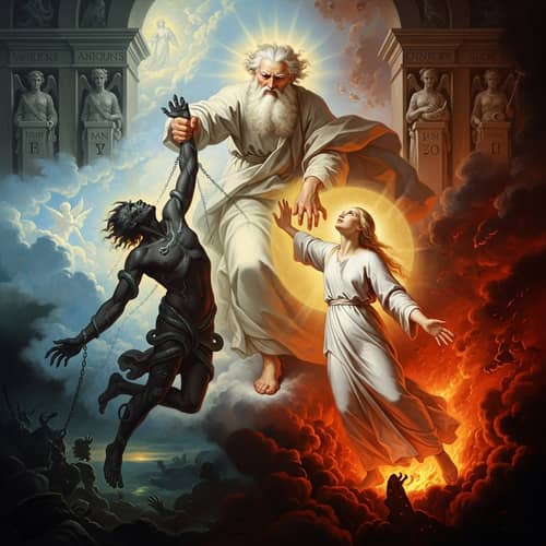 Divine Struggle of Good and Evil: Classic Depiction