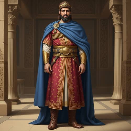 Noble Persian Man in Elegant Attire