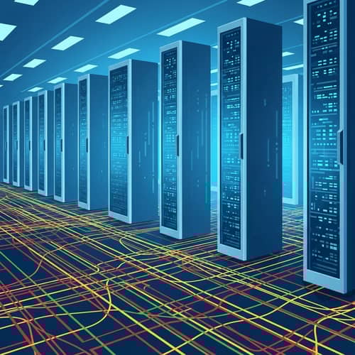 Abstract Data Center Illustration