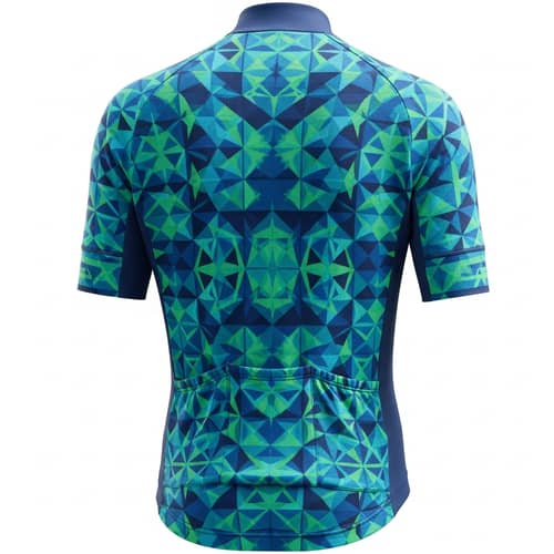 Colorful Geometric Wool Cycling Jersey for Ultimate Comfort