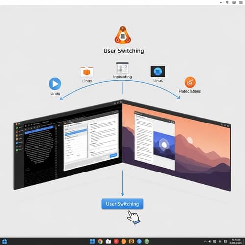 User Switching Process in Linux: Multitasking Illustration