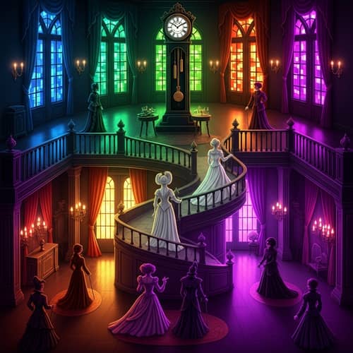The Masque of the Red Death Setting: Eerie Castle with Colored Rooms