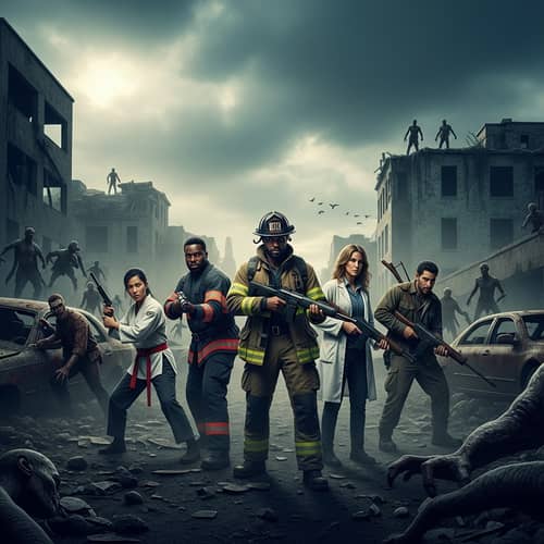 Survival Amidst Zombie Attack: Suspense and Action