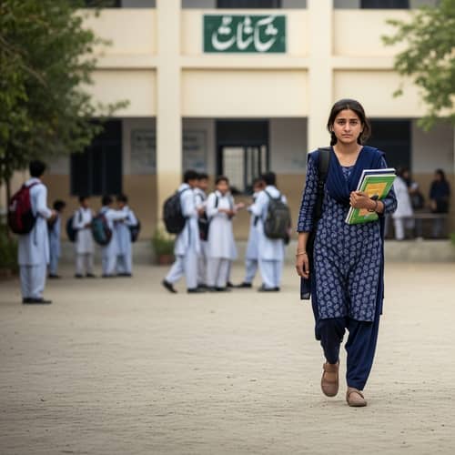 Rural Pakistani School Scene: Ethnically Diverse Students and Dropout Girl