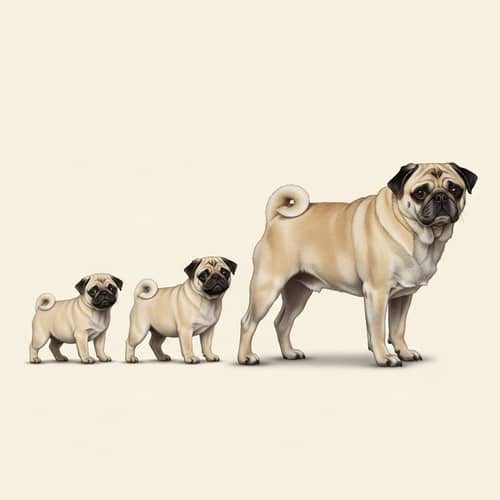 Pug Puppy to Adult Evolution: Realistic & Dreamy Transformation