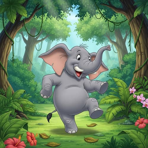 Joyful Animated Dancing Elephant