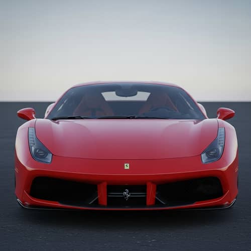 Detailed Front View Ferrari - High-Resolution Studio Product Photo