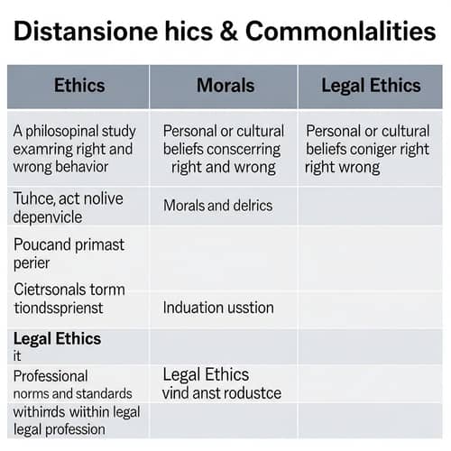 Ethics vs Morals vs Legal Ethics: Key Differences and Similarities
