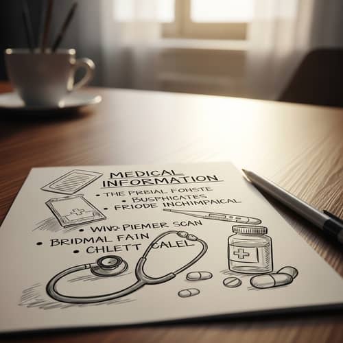 Handwritten Medical Notes & Drawings for Study