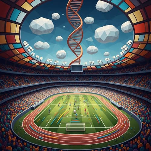 Abstract Soccer Stadium | Vibrant, Spiraling Stands, Unique Shapes