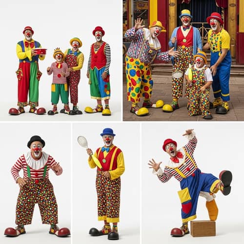 Diverse Clown Group: Silly & Exaggerated Theatrical Comedy