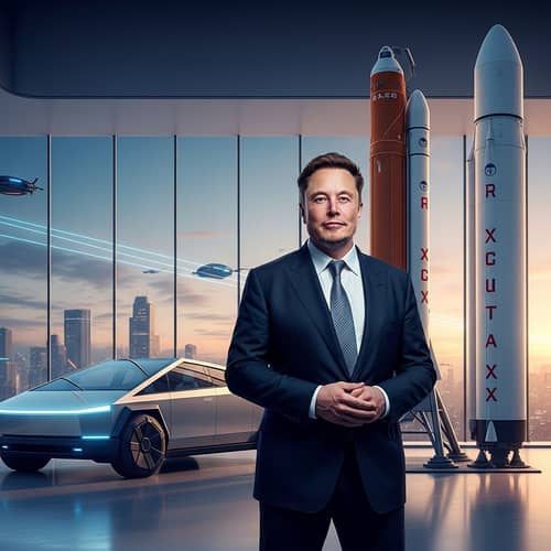 High-Tech Entrepreneur with Electric Vehicles and Space Achievements