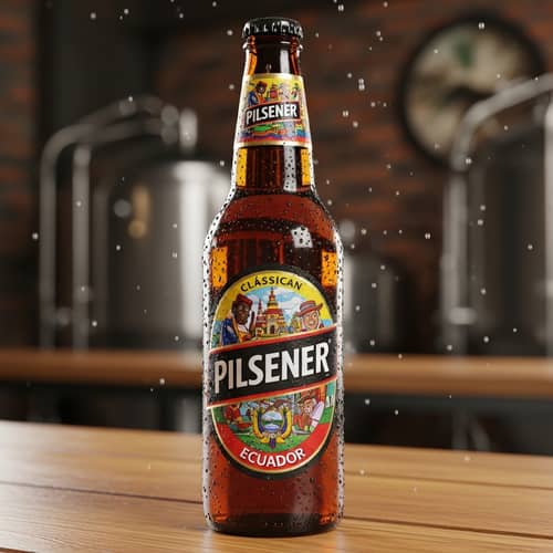 Authentic Ecuadorian PILSENER Beer in Glass Bottle | Heritage & Culture