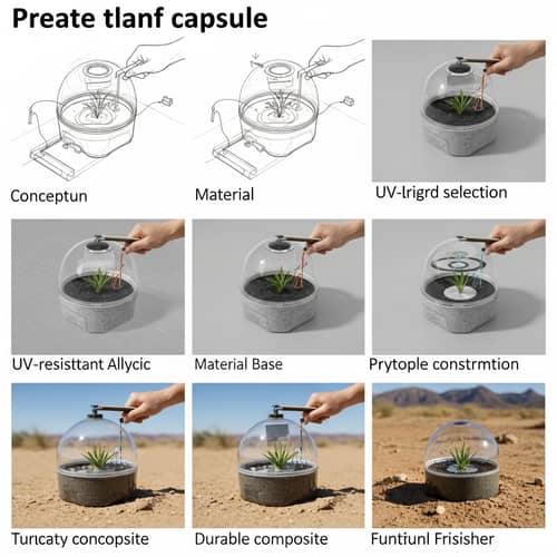 Desert Plant Growth Capsule: Water Conservation & Sunlight Protection