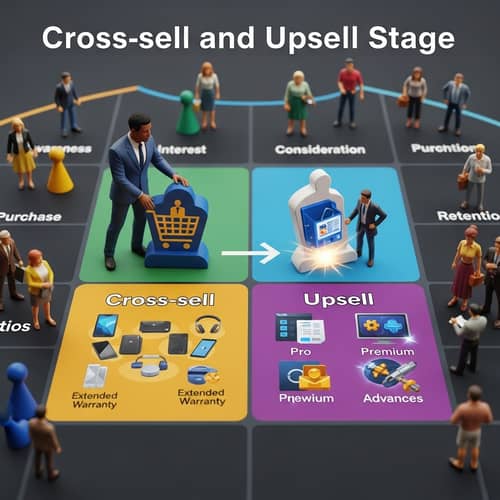 Cross-Sell and Upsell Stage in Marketing Funnel | Diverse Board Game Scene