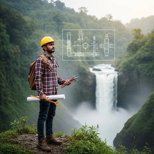 South Asian Mechanical Engineer Discovers New Places | Mountain & Waterfall
