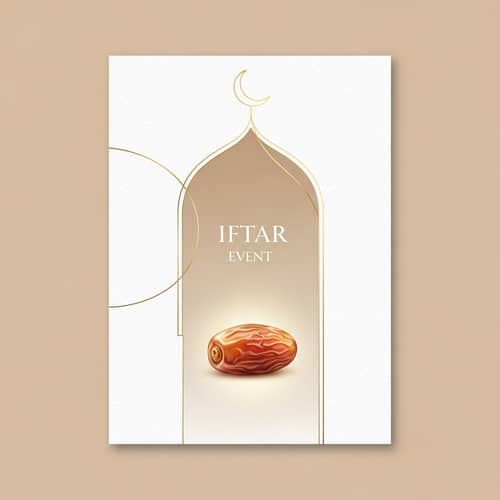 Minimalist Iftar Invitation Card Design